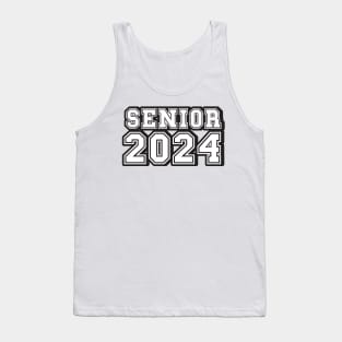 Retro Black tipography Senior 2024 Sport Old Graduation Tank Top